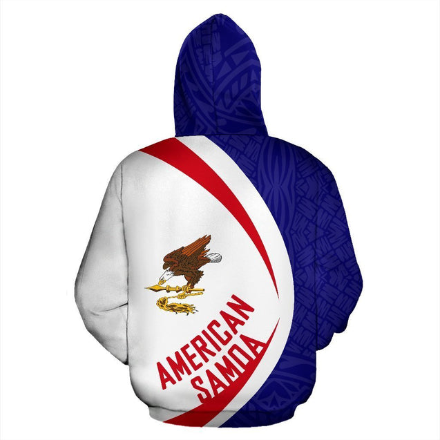 American Samoa Flag Polynesian Hoodie - Circle PL-Apparel-PL8386-Hoodie-S-Vibe Cosy™