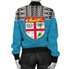 Fiji Bomber Jacket - Polynesian Design - BN09-BOMBER JACKETS (P)-Khanh Arts-Men's Bomber Jacket-S-White-Vibe Cosy™