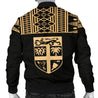 Fiji Bomber Jacket - Polynesian Gold Version - BN09-BOMBER JACKETS (P)-Khanh Arts-Men's Bomber Jacket-S-White-Vibe Cosy™