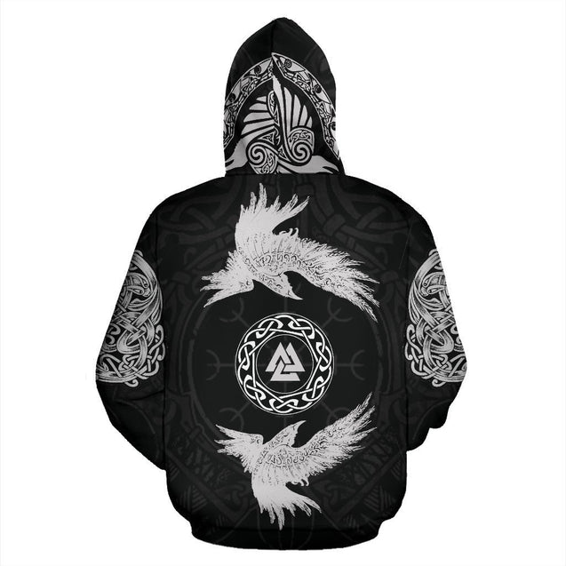 Viking Hoodie - Raven Norse-Apparel-HP Arts-Hoodie-S-Vibe Cosy™