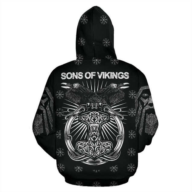 Viking Hoodie - Son Of Viking Black-Apparel-HP Arts-Hoodie-S-Vibe Cosy™