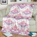 Ombre Lotus (White) - Throw Blankets-Amaze Style™-Premium BlanketOmbre Lotus (White) - Throw Blankets-Youth (56 x 43 inches / 140 x 110 cm)-Vibe Cosy™