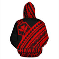 Hawaii Kanaka Polynesian Hoodie - Poly Style Red - AH - J1-ALL OVER PRINT HOODIES (P)-Phaethon-Hoodie-S-Vibe Cosy™