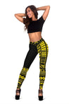 Hawaii Polynesian Leggings Yellow - Fashion J1-LEGGINGS-Phaethon-Women's Leggings-S-Vibe Cosy™