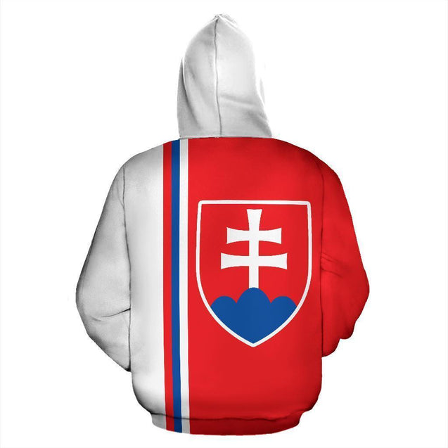 Slovakia All Over Zip-Up Hoodie - Straight Version - BN04-ALL OVER PRINT ZIP HOODIES (P)-LoveTheWorld-Men-S-Red-Vibe Cosy™