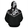 Hawaii Vintage Pattern Hoodie Black And White Hibiscus - AH - J9-ALL OVER PRINT ZIP HOODIES (P)-Phaethon-Zip-Up Hoodie-S-Vibe Cosy™