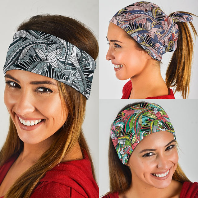 Funky Patterns Set 1 - Bandana 3 Pack-Amaze Style™-Funky Patterns Set 1 - Bandana 3 Pack-Vibe Cosy™