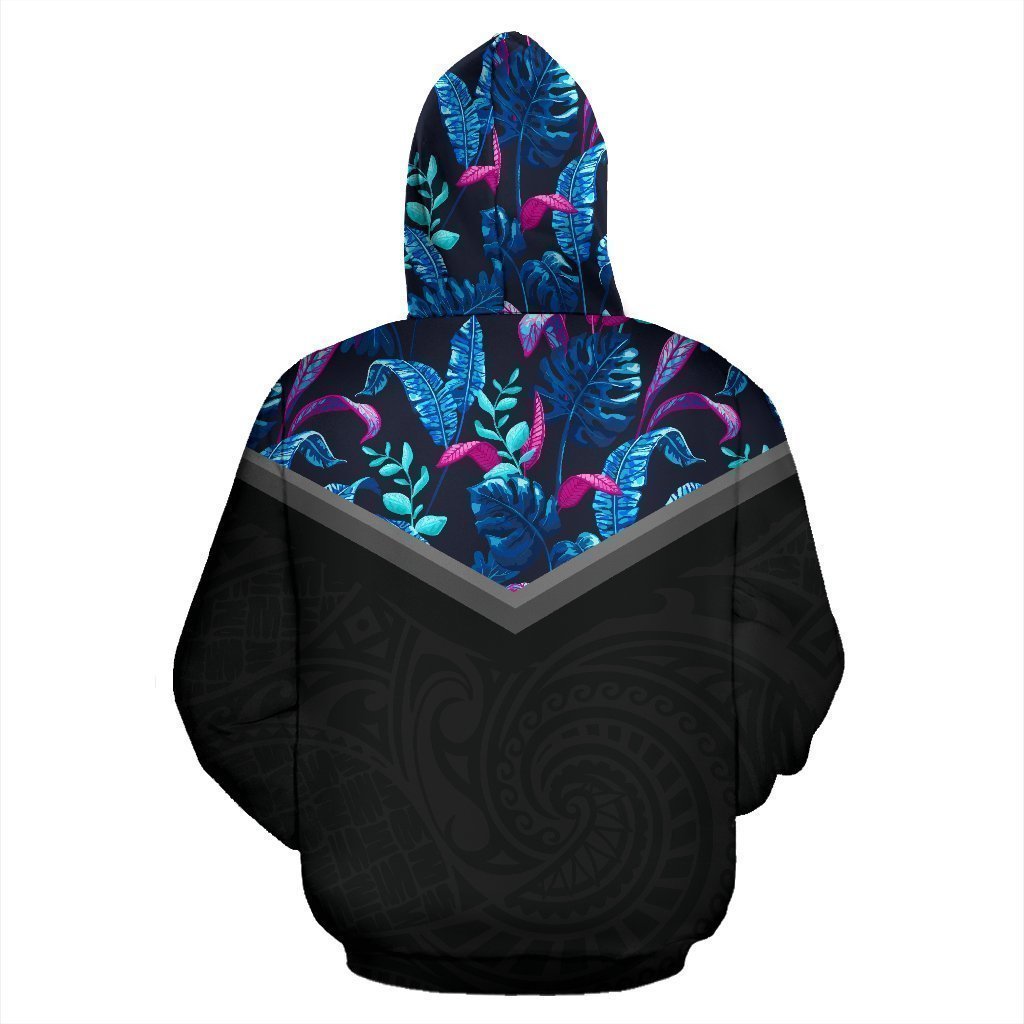 Hawaii Vintage Pattern Hoodie Blue Palm Tree - AH - J9-ALL OVER PRINT ZIP HOODIES (P)-Phaethon-Zip-Up Hoodie-S-Vibe Cosy™