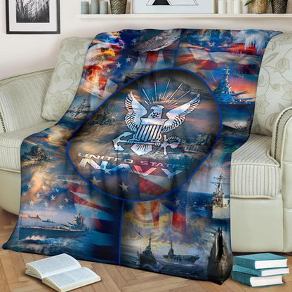 US Navy 3D All Over Printed Blanket