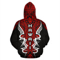 Hawaii Turtle Tribal Red Hoodie - Armor Style - AH J9-ALL OVER PRINT HOODIES (P)-Phaethon-Hoodie-S-Vibe Cosy™