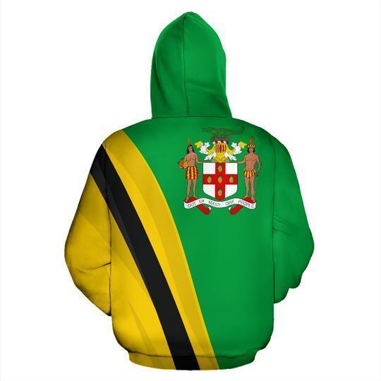 Jamaica Coat Of Arms Zip Up Hoodie K5-Apparel-Phaethon-Hoodie-S-Vibe Cosy™