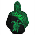 Samoa Hoodie Turtle Mermaid Polynesian Green-ALL OVER PRINT HOODIES (P)-Phaethon-Hoodie-S-Vibe Cosy™