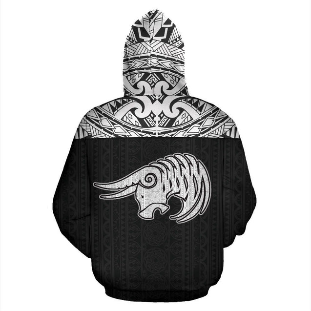Taurus Zodiac - Poly All Over Hoodie Black Version NTH140834-Apparel-NTH-Hoodie-S-Vibe Cosy™