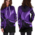 New Zealand Silver Fern Hoodie Dress Purple-Apparel-HD09-Hoodie Dress-S-Vibe Cosy™