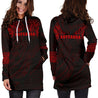 Aotearoa Maori Tattoo Hoodie Dress Red K4-Apparel-HD09-Hoodie Dress-S-Vibe Cosy™