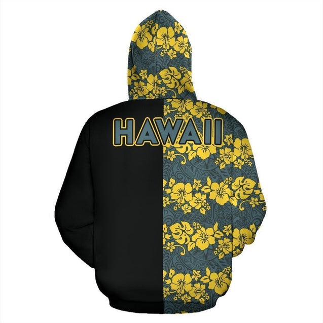 Hawaii Hoodie Turtle Hibiscus The Half TH3-ALL OVER PRINT HOODIES (P)-Phaethon-Hoodie-S-Vibe Cosy™