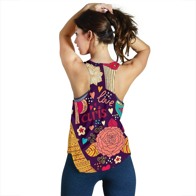 Paris Love Racerback Tanktop-Amaze Style™-Racerback Tank Top - Paris Love Racerback Tanktop-XS-Vibe Cosy™