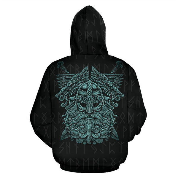 Viking Hoodie - Mighty Odin And The Compass Of Element Hoodie TH7 ...