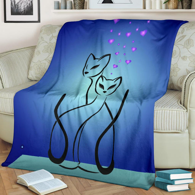 Gatti Innamorati - Coperta in Pile -Amaze Style™-Premium BlanketGatti Innamorati - Coperta in Pile -Youth (56 x 43 inches / 140 x 110 cm)-Vibe Cosy™