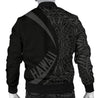 Hawaii Coat Of Arm Polynesian Men's Bomber Jacket - PL05-BOMBER JACKETS (P)-PL8386-Men's Bomber Jacket-S-White-Vibe Cosy™