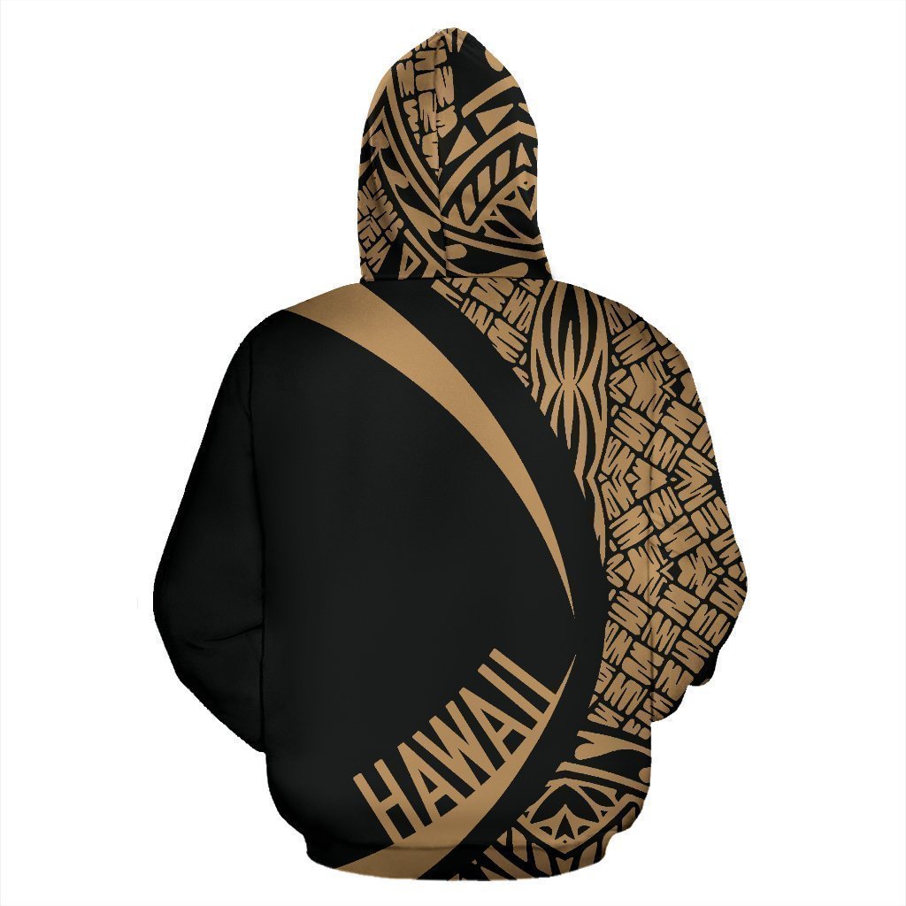 Hawaii Turtle Polynesian Hoodie - Circle Style Golden Color - AH - J9-ALL OVER PRINT HOODIES (P)-Phaethon-Men's Hoodie-S-Vibe Cosy™