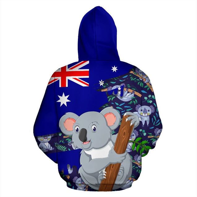 Australia Koala All Over Hoodie JT6-ALL OVER PRINT HOODIES (P)-HP Arts-Hoodie-S-Vibe Cosy™