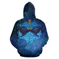 Viking Crow And Key Pullover Hoodie A7-ALL OVER PRINT HOODIES (P)-HP Arts-Hoodie-S-Blue-Vibe Cosy™