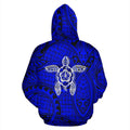 Hawaii Turtle Polynesian Hoodie - Blue - Warrior Style - AH J9-ALL OVER PRINT HOODIES (P)-Phaethon-Hoodie-S-Vibe Cosy™