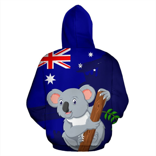 Australian Koala All Over Hoodie-ALL OVER PRINT HOODIES (P)-HP Arts-Hoodie-S-Vibe Cosy™