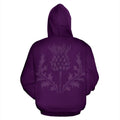 Purple Thistle 3D Allover Zip Hoodie-Apparel-HD09-Hoodie-S-Vibe Cosy™