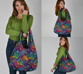 Boho Feather Reusable Grocery Bags Set-Amaze Style™-Boho Feather Reusable Grocery Bags Set-Vibe Cosy™