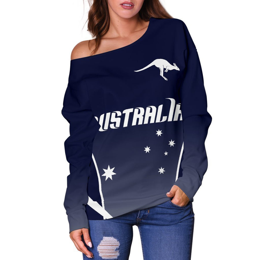 Australia Active Women's Off Shoulder Sweater-WOMENS OFF SHOULDER SWEATERS-HD09-Women's Off Shoulder Sweater-2XS-Vibe Cosy™