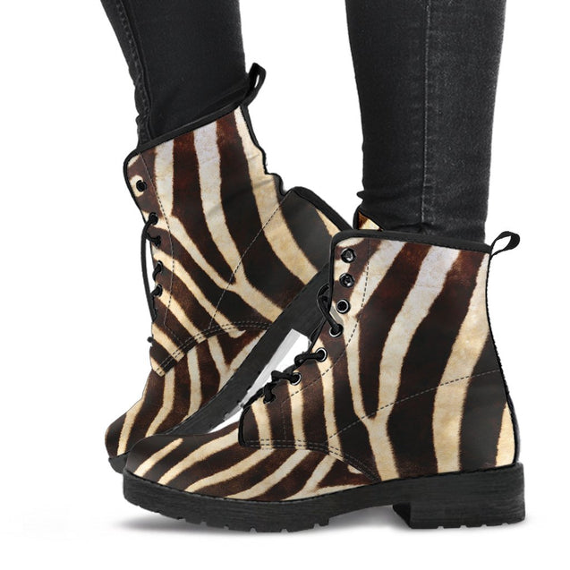 Zebra - Vegan Leather Boots-Amaze Style™-Women's Leather Boots - Zebra - Vegan Leather Boots-US5 (EU35)-Vibe Cosy™