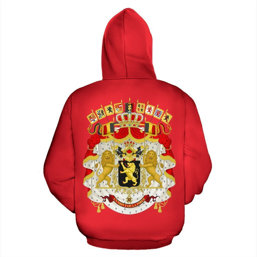 Belgium Lion Hoodie Flag Color Coat Of Arms - Sports Style TH5-Apparel-HD09-Hoodie-S-Vibe Cosy™