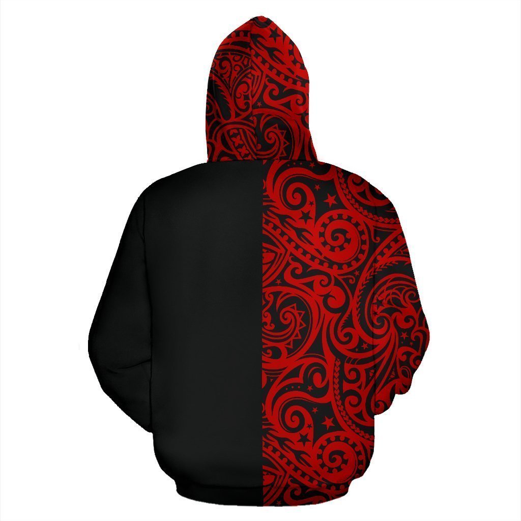 Polynesian Hoodie Half Style - AH TH2-ALL OVER PRINT HOODIES (P)-Phaethon-Hoodie-S-Vibe Cosy™