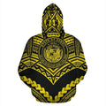 Hawaii Polynesian Tribal Hoodie - New Warrior Style Yellow Color - AH J1-ALL OVER PRINT HOODIES (P)-Phaethon-Hoodie-S-Vibe Cosy™