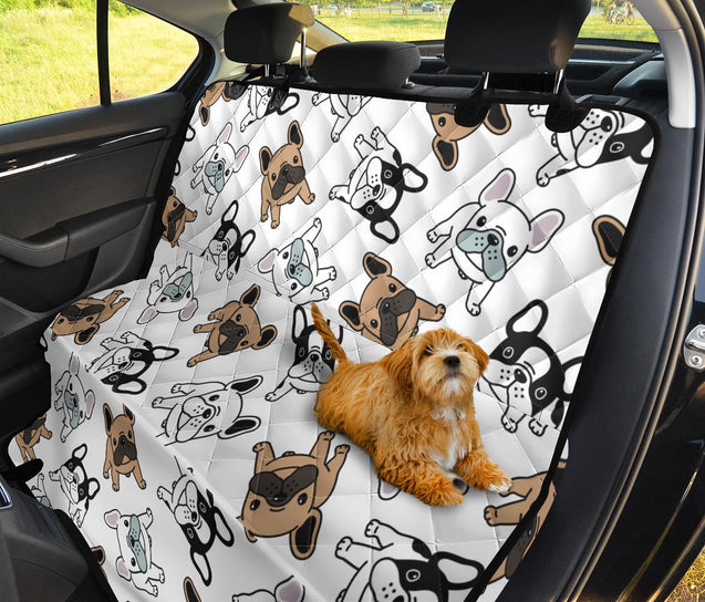 Piccoli Bulldog/Bianco-Amaze Style™-Pet Seat Cover - Piccoli Bulldog/Bianco-Regular (Cars / SUVs)-Vibe Cosy™