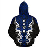 Hawaii Turtle Tribal Blue Hoodie - Armor Style - AH J9-ALL OVER PRINT HOODIES (P)-Phaethon-Hoodie-S-Vibe Cosy™