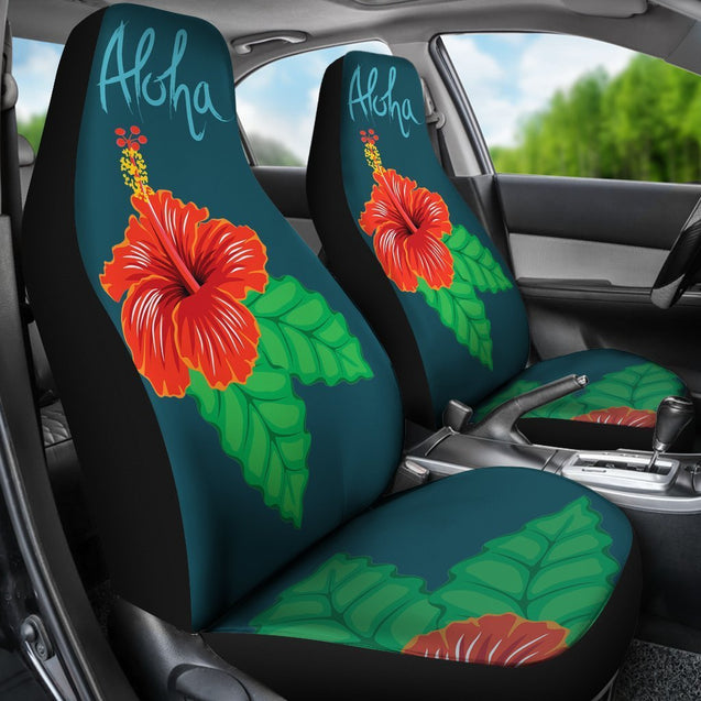 Aloha Hibiscus Car Seat Covers - AH-CAR SEAT COVERS-Alohawaii-Car Seat Covers - 1-Universal Fit-White-Vibe Cosy™