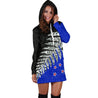 New Zealand Silver Fern Hoodie Dress Blue K4-Apparel-HD09-Hoodie Dress-S-Vibe Cosy™