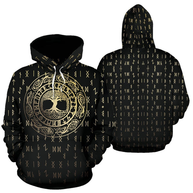 Viking Hoodie - Tree Golden-Apparel-HP Arts-Hoodie-S-Vibe Cosy™