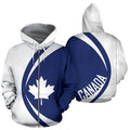 Canada Maple Leaf Hoodie - Circle Style PL-Apparel-PL8386-Zipped Hoodie-S-Vibe Cosy™