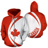 Canada Maple Leaf Hoodie - Circle PL-Apparel-PL8386-Zipped Hoodie-S-Vibe Cosy™