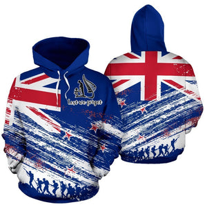 Flag New Zealand Lest We Forget Hoodie PL-Apparel-PL8386-Hoodie-S-Vibe Cosy™