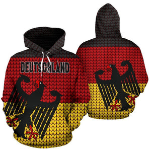 Deutschland - Germany Hoodie Flag Knitted TH5-Apparel-Khanh Arts-Hoodie-S-Vibe Cosy™