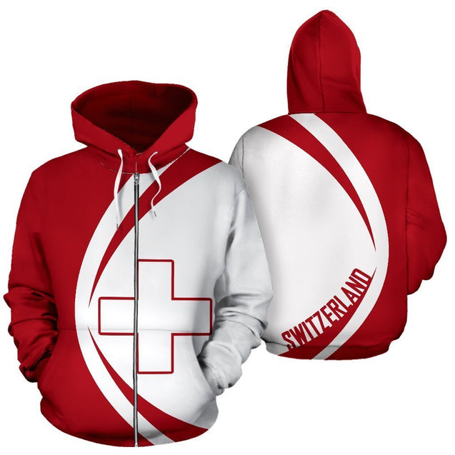 Switzerland Hoodie - Circle Style J9-Apparel-Phaethon-Zip-S-Vibe Cosy™