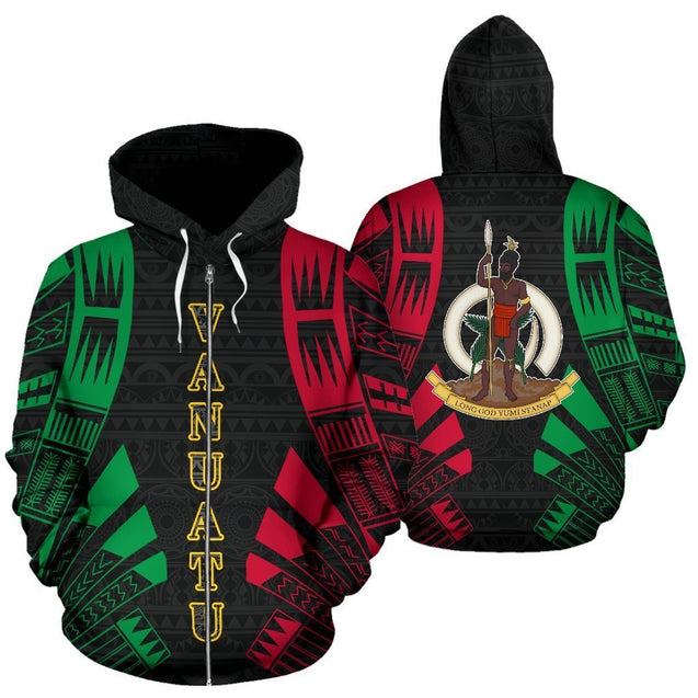 Vanuatu All Over Hoodie - Tattoo Style - BN01-Apparel-Phaethon-Zip-S-Vibe Cosy™