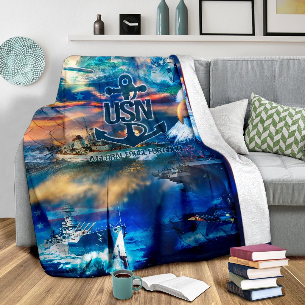 US Navy 3D All Over Printed Blanket