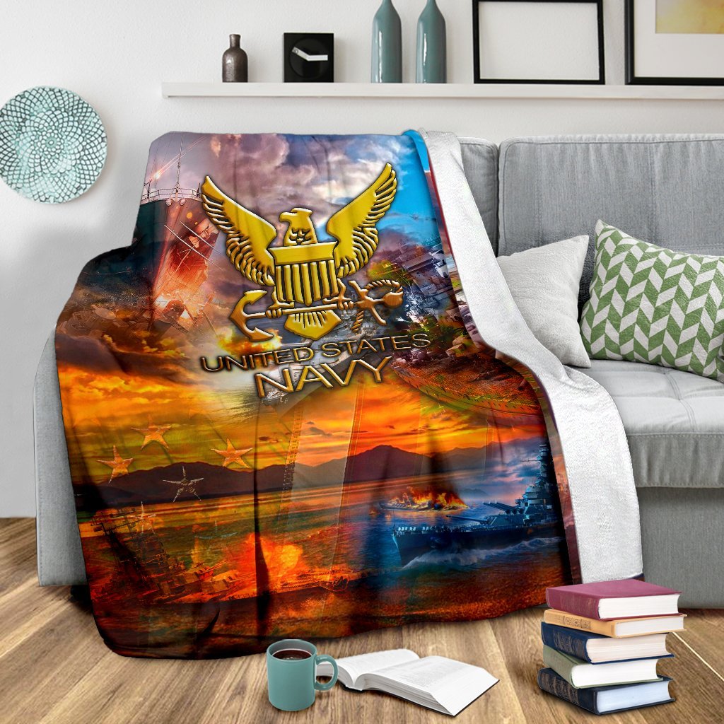 US Navy 3D All Over Printed Blanket