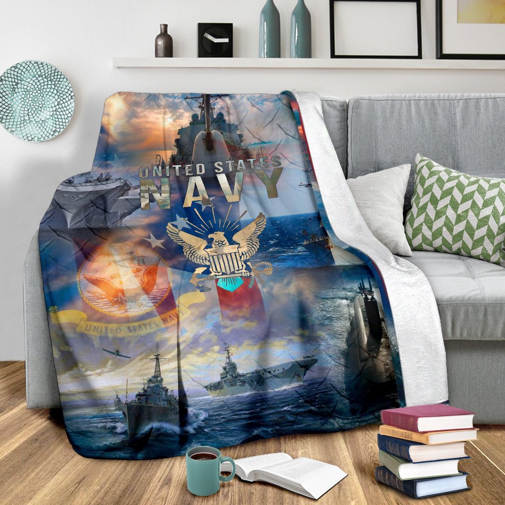 US Navy 3D All Over Printed Blanket